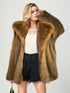 Langer Damen Fellmantel mit Kunstpelz | warm stylisch & edel